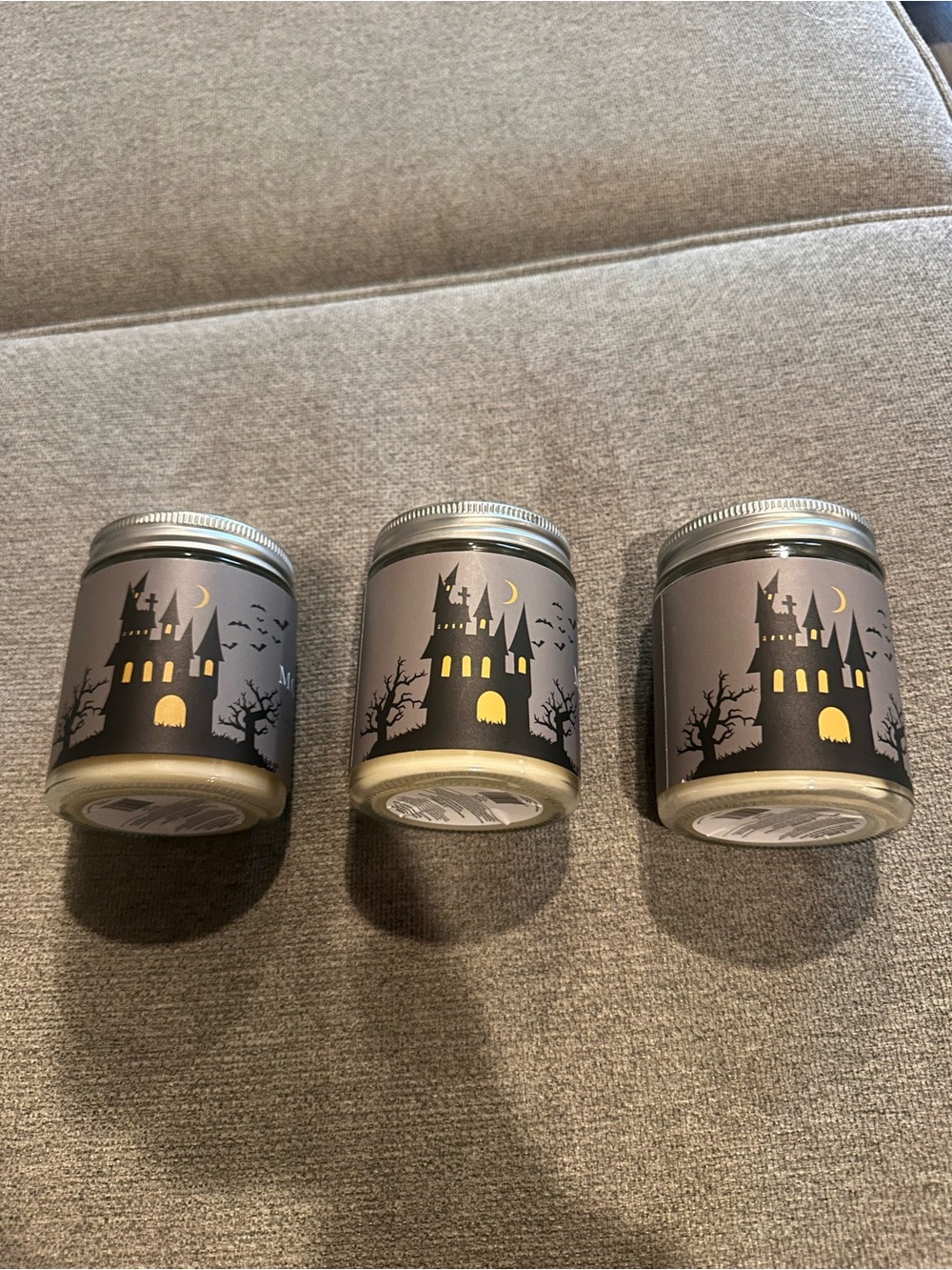 Halloween Mosaic Bath & Spa Vanilla Patchouli Scented Candles – Set of 3 🎃🕯️